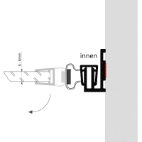 Duschdichtung DD037 mit Trägerprofil selbstklebend | transparent | Länge 2010 mm | mit Magnet