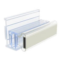 Duschdichtung DD037 mit Trägerprofil selbstklebend | transparent | Länge 2010 mm | mit Magnet