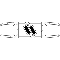 Duschdichtung DD038 | transparent | 180 Grad | Länge 2010 mm | mit Magnet