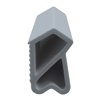 3D Modell der Stahlzargendichtung SZ345 in grau für senkrechte Nuten zum Tüblatt.