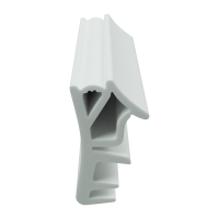 3D Modell der Flügelfalzdichtung FF094 in weiß für seitliche Nuten.