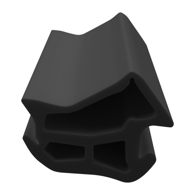 3D Modell der Stahlzargendichtung SZ353 in schwarz für senkrechte Nuten zum Tüblatt.