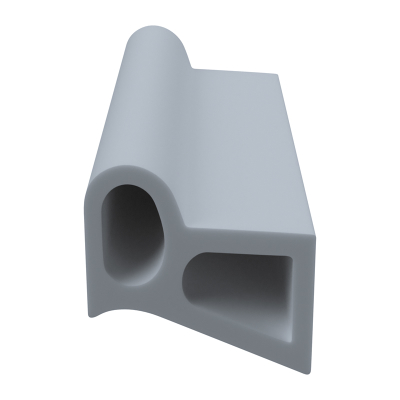 3D Modell der Stahlzargendichtung SZ360 in grau für senkrechte Nuten zum Tüblatt.