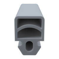 3D Modell der Stahlzargendichtung SZ368 in grau für senkrechte Nuten zum Tüblatt.