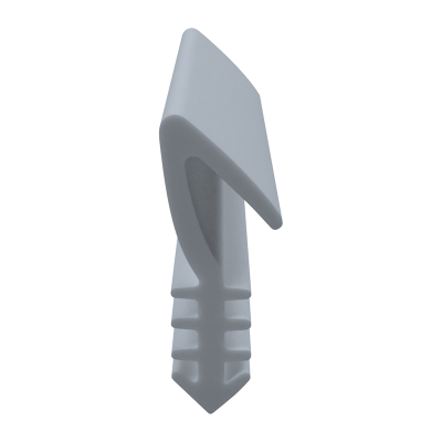 3D Modell der Flügelfalzdichtung FF001 in grau für seitliche Nuten.