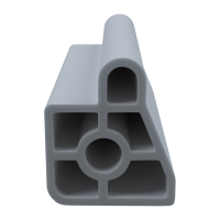 3D Modell der Stahlzargendichtung SZ374 in grau für senkrechte Nuten zum Tüblatt.