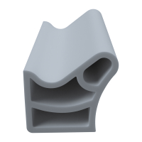 3D Modell der Stahlzargendichtung SZ375 in grau für senkrechte Nuten zum Tüblatt.