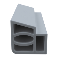 3D Modell der Stahlzargendichtung SZ381 in grau für senkrechte Nuten zum Tüblatt.
