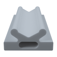 3D Modell der Stahlzargendichtung SZ392 in grau für senkrechte Nuten zum Tüblatt.